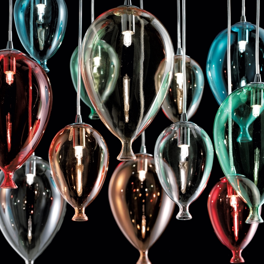 Ideal Lux - Lampadario LED a sospensione con filo CLOWN 12xG9/3W/230V diametro 60 cm colorato
