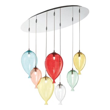 Ideal Lux - Lampadario LED a sospensione con filo CLOWN 7xG9/3W/230V 80 cm colorato