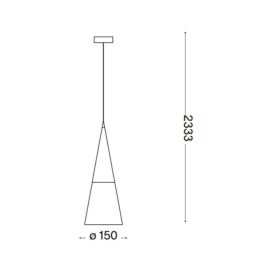 Ideal Lux - Lampadario LED a sospensione con filo CONO 1xGU10/7W/230V diametro 15 cm CRI 90 cromo lucido