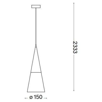 Ideal Lux - Lampadario LED a sospensione con filo CONO 1xGU10/7W/230V diametro 15 cm CRI 90 cromo lucido
