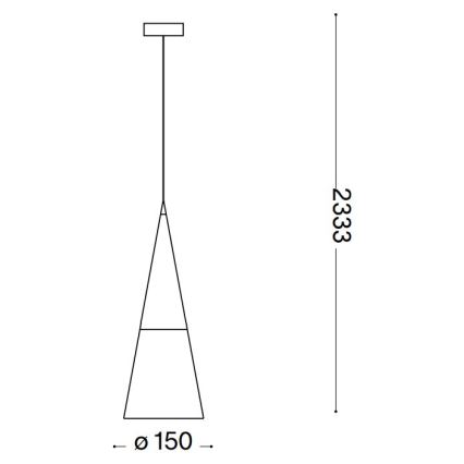 Ideal Lux - Lampadario LED a sospensione con filo CONO 1xGU10/7W/230V diametro 15 cm CRI 90 cromo opaco