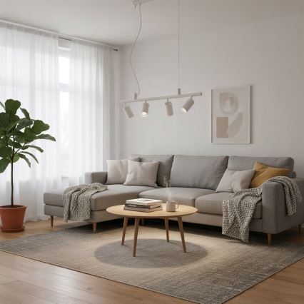 Ideal Lux - Lampadario LED a sospensione con filo DYNAMITE 4xGU10/7W/230V CRI 90 bianco