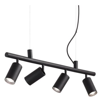 Ideal Lux - Lampadario LED a sospensione con filo DYNAMITE 4xGU10/7W/230V CRI 90 nero