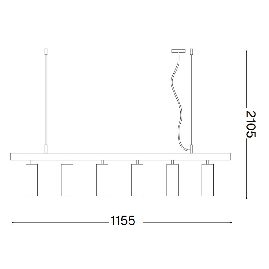 Ideal Lux - Lampadario LED a sospensione con filo DYNAMITE 6xGU10/7W/230V CRI 90 bianco