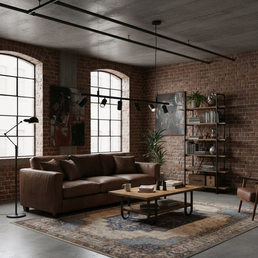 Ideal Lux - Lampadario LED a sospensione con filo DYNAMITE 6xGU10/7W/230V CRI 90 nero