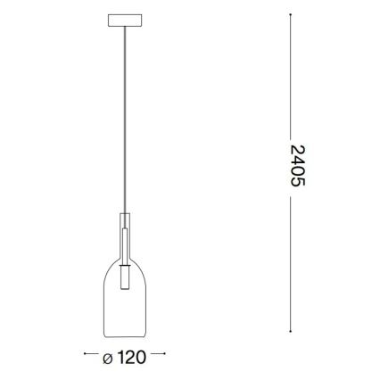 Ideal Lux - Lampadario LED a sospensione con filo EMPIRE 1xG9/3W/230V