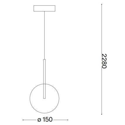 Ideal Lux - Lampadario LED a sospensione con filo EQUINOXE 1xG4/2W/230V diametro 15 cm cromo lucido/limpido