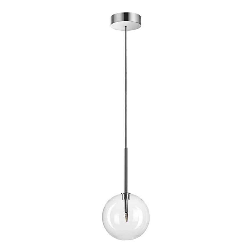 Ideal Lux - Lampadario LED a sospensione con filo EQUINOXE 1xG4/2W/230V diametro 15 cm cromo lucido/limpido