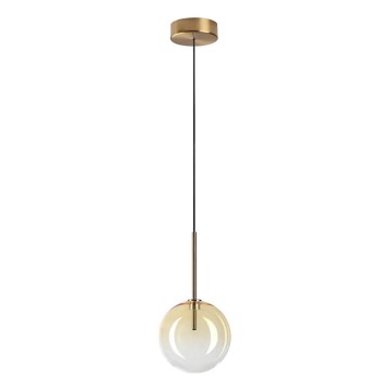 Ideal Lux - Lampadario LED a sospensione con filo EQUINOXE 1xG4/2W/230V diametro 15 cm ottone/fumé