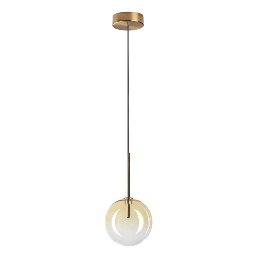 Ideal Lux - Lampadario LED a sospensione con filo EQUINOXE 1xG4/2W/230V diametro 15 cm ottone/fumé