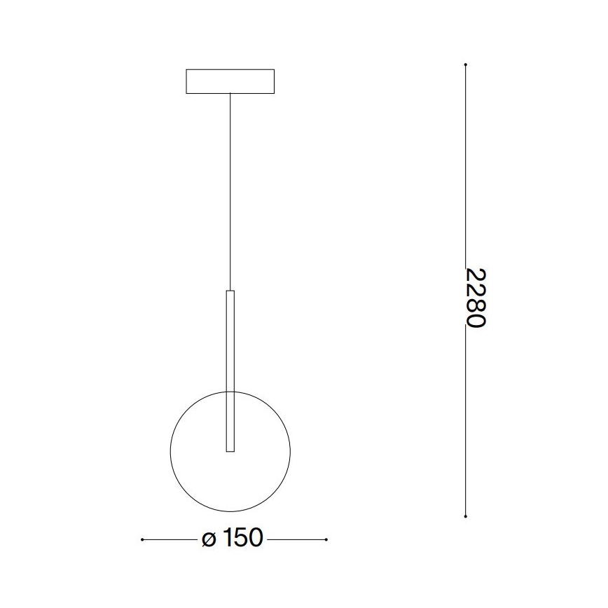 Ideal Lux - Lampadario LED a sospensione con filo EQUINOXE 1xG4/2W/230V diametro 15 cm ottone/fumé