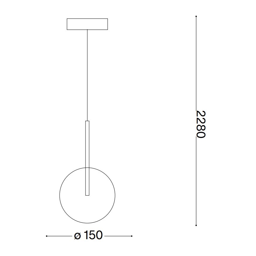 Ideal Lux - Lampadario LED a sospensione con filo EQUINOXE 1xG4/2W/230V diametro 15 cm ottone/limpido