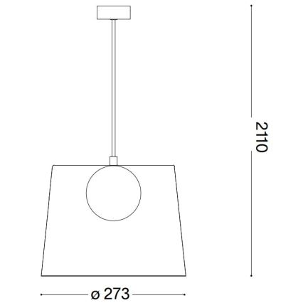 Ideal Lux - Lampadario LED a sospensione con filo FADE 1xG9/3W/230V diametro 27,3 cm rame/fumé