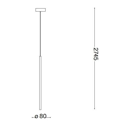 Ideal Lux - Lampadario LED a sospensione con filo FILO LED/3,5W/230V 3000K CRI 90 bianco