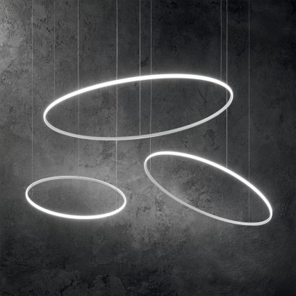 Ideal Lux - Lampadario LED a sospensione con filo HULAHOOP LED/39W/230V 3000K diametro 81,5 cm CRI 90 bianco