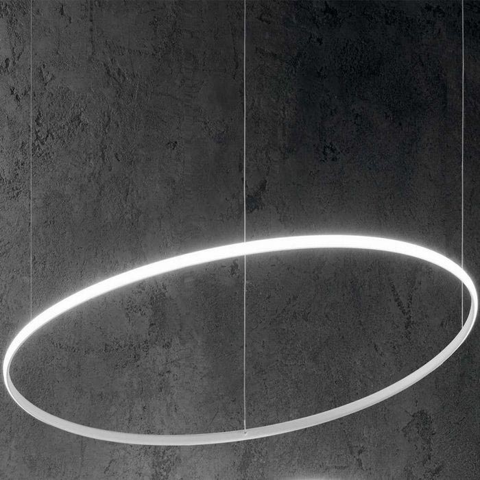 Ideal Lux - Lampadario LED a sospensione con filo HULAHOOP LED/46W/230V 3000K diametro 100 cm CRI 90 bianco