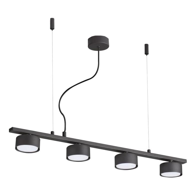 Ideal Lux - Lampadario LED a sospensione con filo MINOR 4xGX53/9W/230V 75,5 cm nero