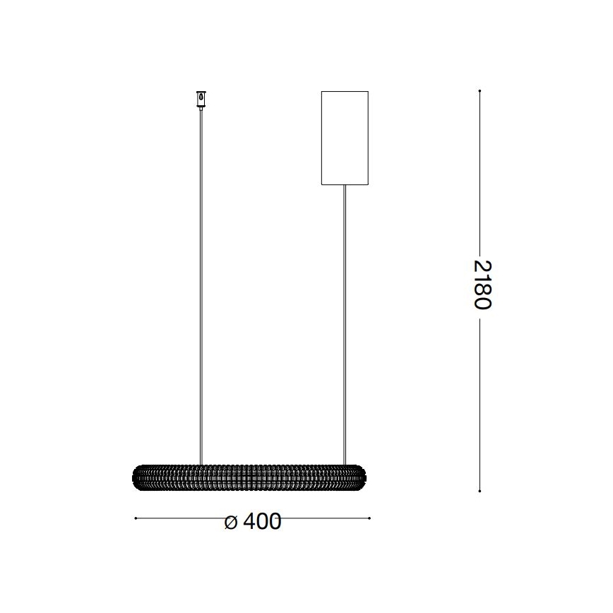 Ideal Lux - Lampadario LED a sospensione con filo MIRACLE LED/25W/230V diametro 40 cm CRI 90 cromo opaco