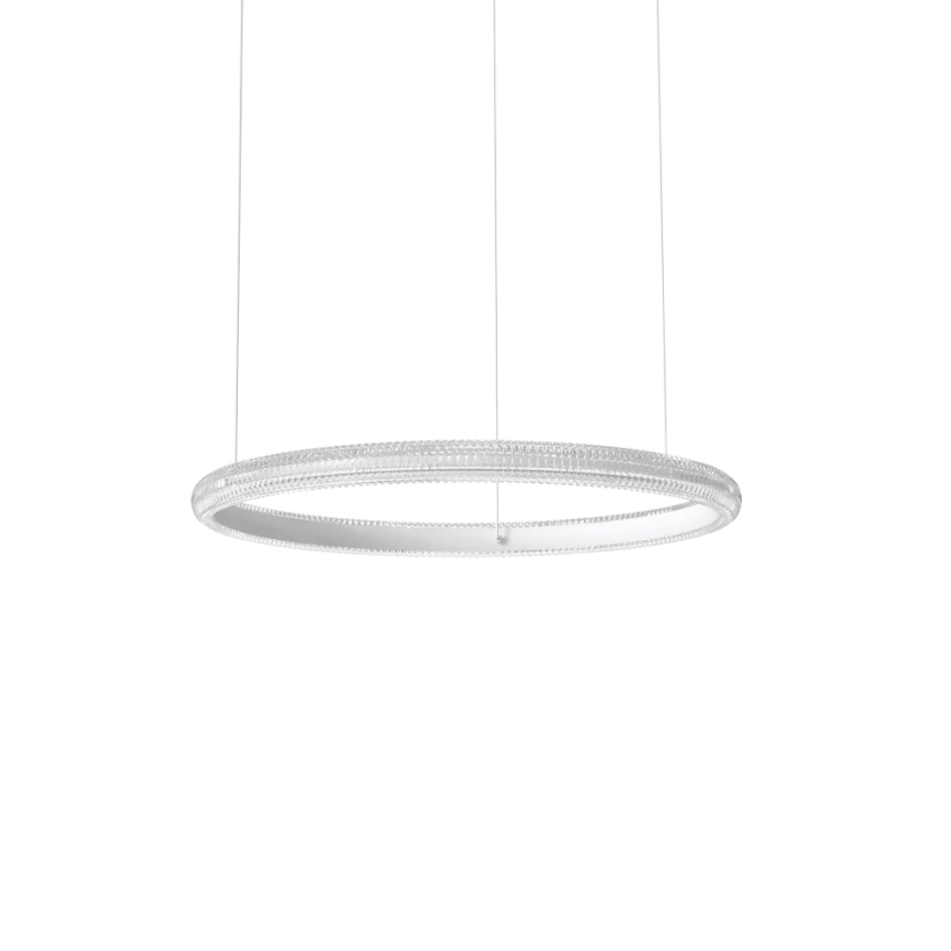 Ideal Lux - Lampadario LED a sospensione con filo MIRACLE LED/37W/230V diametro 60 cm CRI 90 cromo opaco