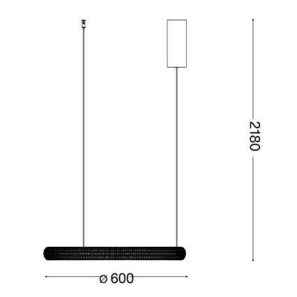 Ideal Lux - Lampadario LED a sospensione con filo MIRACLE LED/37W/230V diametro 60 cm CRI 90 cromo opaco