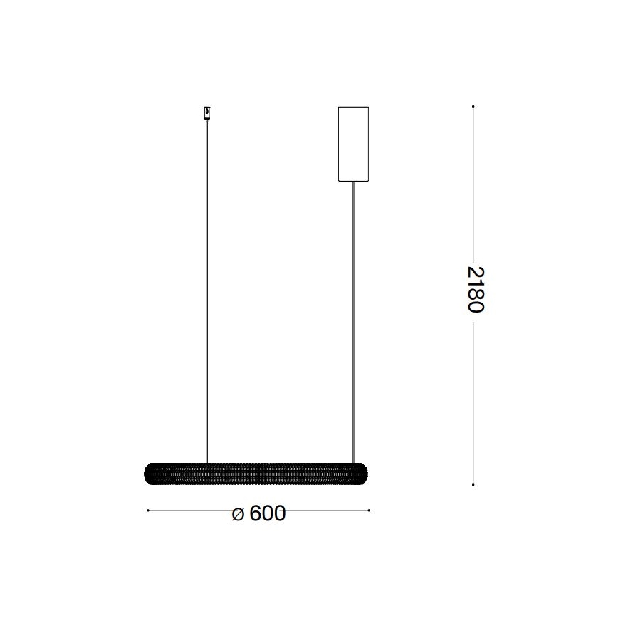 Ideal Lux - Lampadario LED a sospensione con filo MIRACLE LED/37W/230V diametro 60 cm CRI 90 cromo opaco