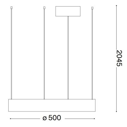 Ideal Lux - Lampadario LED a sospensione con filo ORACLE LED/28W/230V 3000K diametro 50 cm CRI 90 bianco