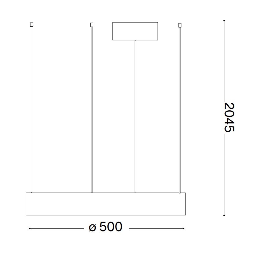 Ideal Lux - Lampadario LED a sospensione con filo ORACLE LED/28W/230V 3000K diametro 50 cm CRI 90 nero