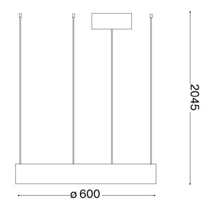 Ideal Lux - Lampadario LED a sospensione con filo ORACLE LED/33W/230V 3000K diametro 60 cm CRI 90 bianco