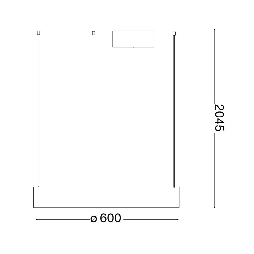 Ideal Lux - Lampadario LED a sospensione con filo ORACLE LED/33W/230V 3000K diametro 60 cm CRI 90 nero