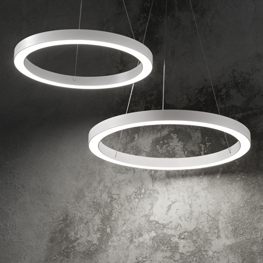 Ideal Lux - Lampadario LED a sospensione con filo ORACLE LED/35W/230V 3000K diametro 70 cm CRI 90 bianco