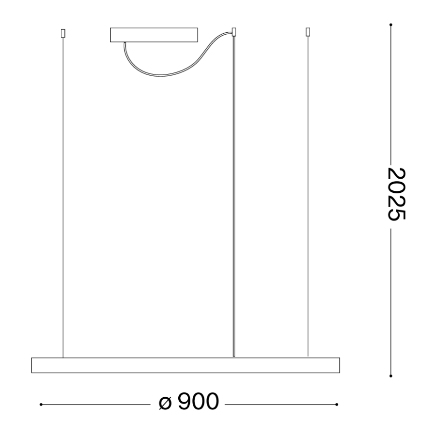 Ideal Lux - Lampadario LED a sospensione con filo ORACLE LED/55W/230V 3000K diametro 90 cm bianco