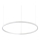 Ideal Lux - Lampadario LED a sospensione con filo ORACLE SLIM LED/37W/230V 2700K diametro 70,5 cm bianco
