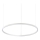 Ideal Lux - Lampadario LED a sospensione con filo ORACLE SLIM LED/38W/230V 3000K diametro 70 cm bianco