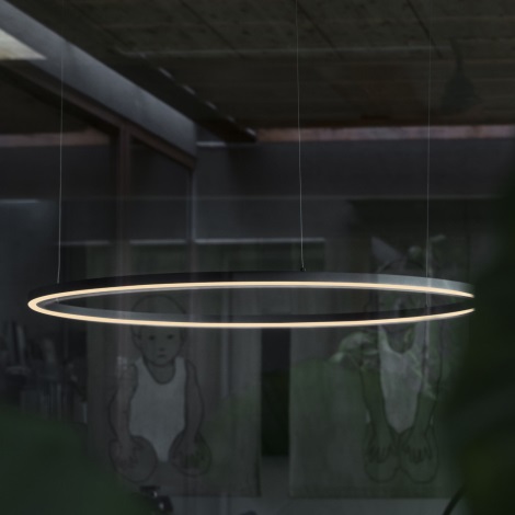 Ideal Lux - Lampadario LED a sospensione con filo ORACLE SLIM LED/38W/230V diametro 70 cm nero