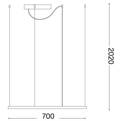 Ideal Lux - Lampadario LED a sospensione con filo ORACLE SLIM LED/41W/230V 3000K 70x70 cm bianco