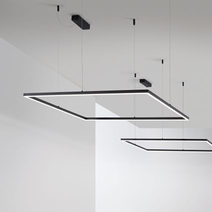 Ideal Lux - Lampadario LED a sospensione con filo ORACLE SLIM LED/41W/230V 3000K 70x70 cm nero