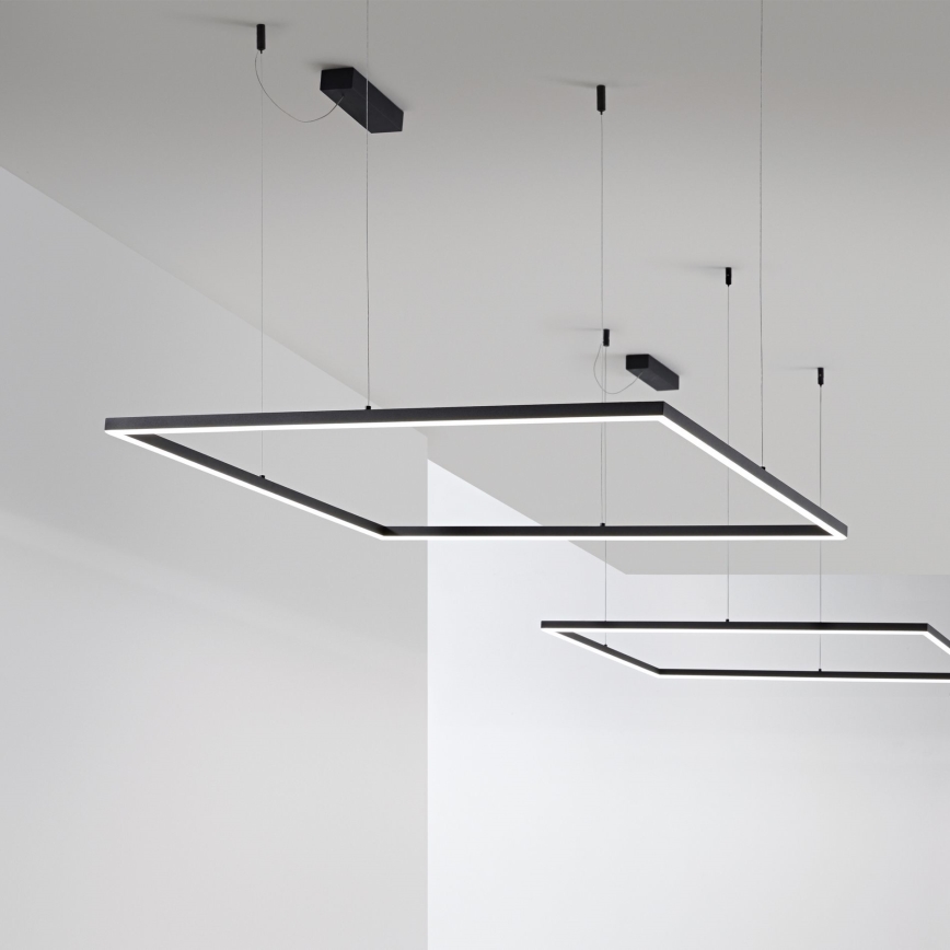Ideal Lux - Lampadario LED a sospensione con filo ORACLE SLIM LED/41W/230V 3000K 70x70 cm nero