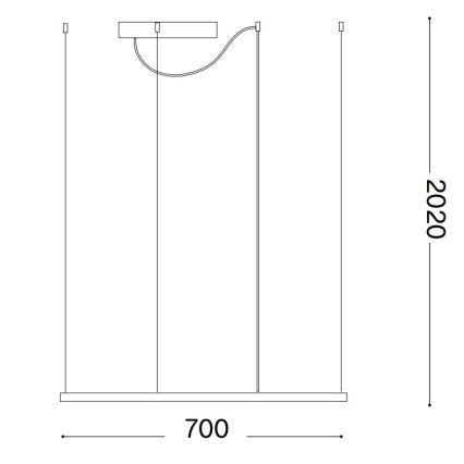 Ideal Lux - Lampadario LED a sospensione con filo ORACLE SLIM LED/41W/230V 3000K 70x70 cm nero