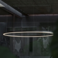 Ideal Lux - Lampadario LED a sospensione con filo ORACLE SLIM LED/43W/230V diametro 90 cm nero