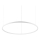 Ideal Lux - Lampadario LED a sospensione con filo ORACLE SLIM LED/53W/230V 2700K diametro 90 cm bianco