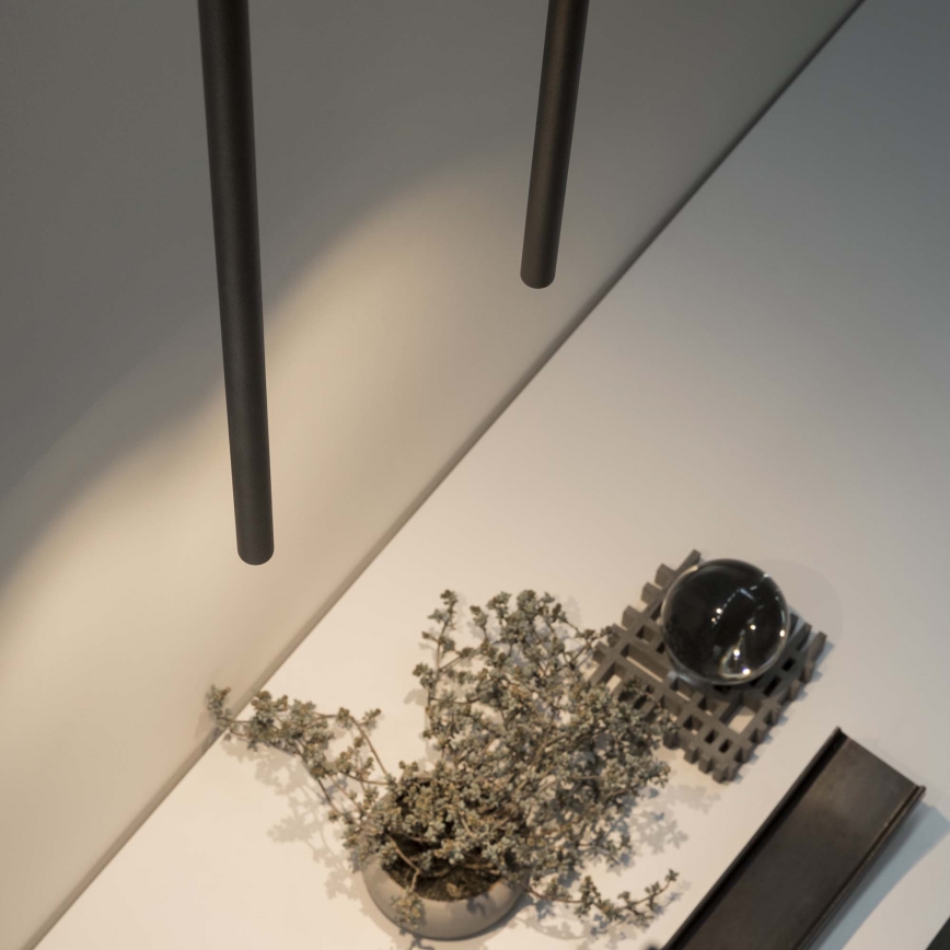Ideal Lux - Lampadario LED a sospensione con filo ULTRATHIN LED/11,5W/230V CRI 90 nero