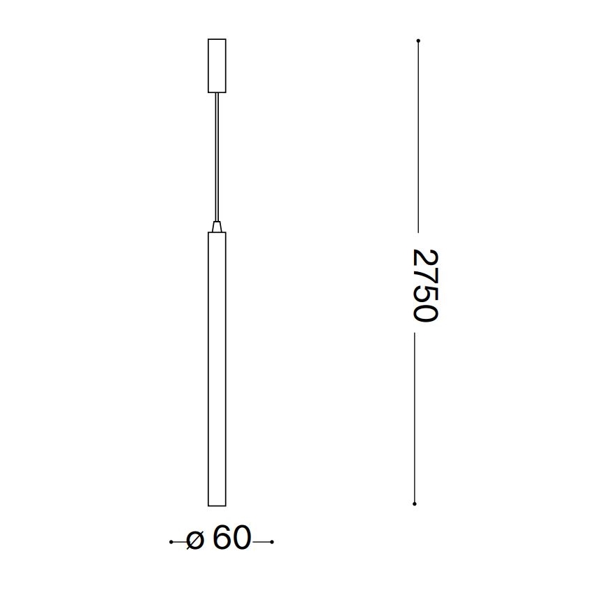 Ideal Lux - Lampadario LED a sospensione con filo ULTRATHIN LED/11,5W/230V CRI 90 nero
