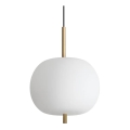 Ideal Lux - Lampadario LED a sospensione con filo UMILE LED/20W/230V diametro 30 cm CRI 90 ottone/bianco