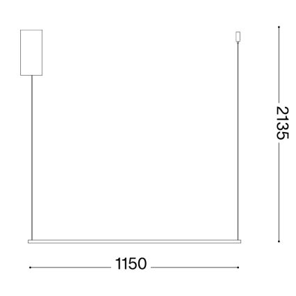 Ideal Lux - Lampadario LED a sospensione su cavo ESSENCE LED/19W/230V 3000K CRI 90 nero