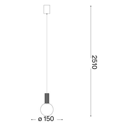 Ideal Lux - Lampadario LED a sospensione su cavo ODEON LED/8W/230V CRI 90 Ø 15 cm beige/bianco