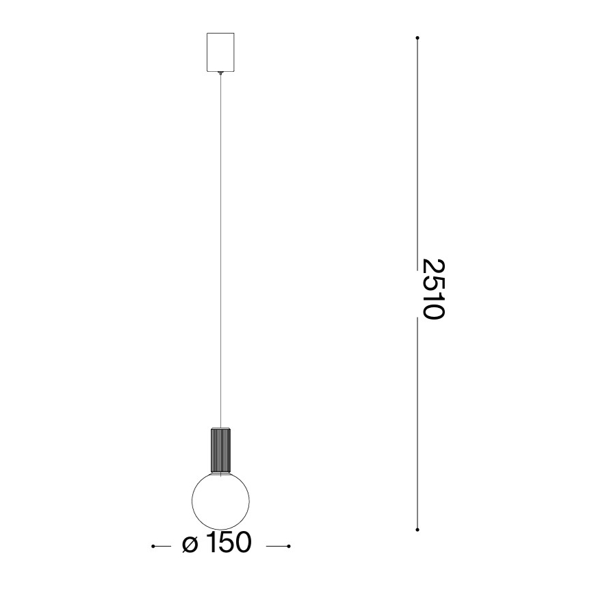Ideal Lux - Lampadario LED a sospensione su cavo ODEON LED/8W/230V CRI 90 Ø 15 cm beige/bianco