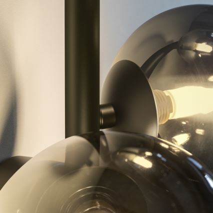 Ideal Lux - Lampadario LED a sospensione su cavo PERLAGE 10x G9/3W/230V 81 cm nero/fumé