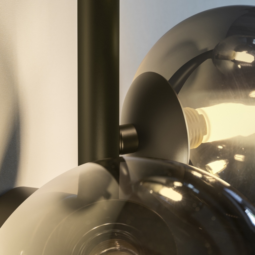 Ideal Lux - Lampadario LED a sospensione su cavo PERLAGE 10x G9/3W/230V 81 cm nero/fumé