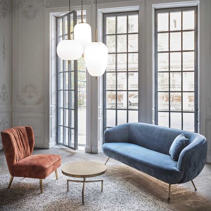 Ideal Lux - Lampadario LED a sospensione su cavo UMILE LED/55W/230V Ø 63 cm CRI 90 ottone/bianco