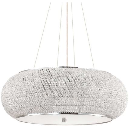 Ideal Lux - Lampadario LED in cristallo su cavo PASHA 14xE14/40W/230V Ø 65 cm cromo lucido